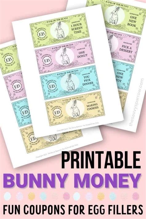Bunny Money Printables